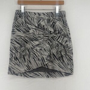 Anthropologie Leifsdottir Skirt Womens Size 10 Abstract Print Pleated Tulip Hem